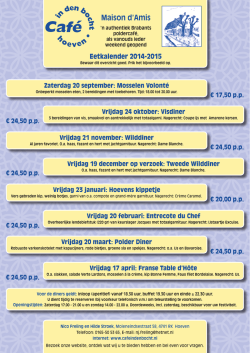 Eetkalender 2014-15