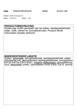 Glutenvrije muffin gemaakt van oa suiker, aardappelzetmeel