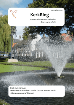 Kerkblad - Hervormde Gemeente Klundert