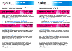 Informatie bewaarkaart - Moza&iuml;ek Welzijnsdiensten