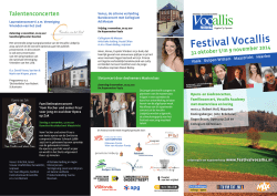 festival folder - Vocallis festival