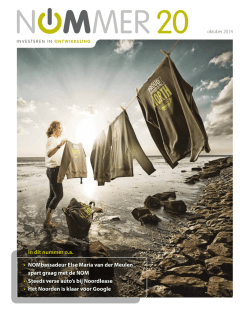 In dit nummer o.a. &bull; NOMbassadeur Else Maria van der Meulen