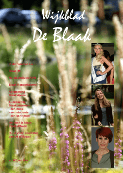 In dit nummer o.a.: Blaak 35 Na
