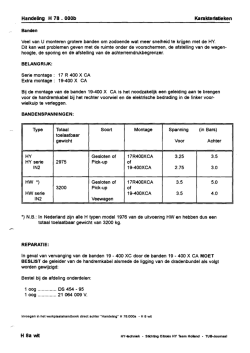 H78.000b- Technische specificaties en afstelgegevens