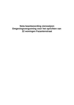 nota zienswijzen beantwoording Fazantenstraat definitief.doc