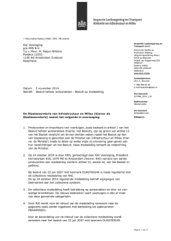 Ministerie van Infrastructuur en Milieu