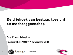 Presentatie OR en Toezichthouder-17 november 2014