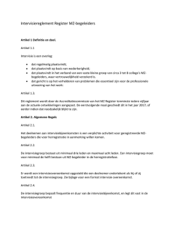 Intervisiereglement Register MZ-begeleiders - Register MZ