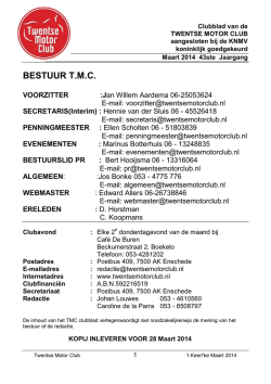 Maart - Twentse Motor Club