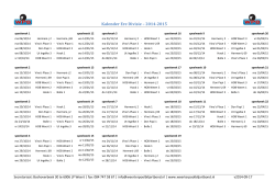 Kalender Ere Divisie – 2014-2015