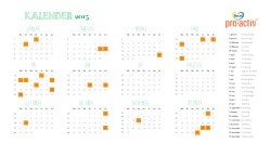 Handige kalender 2015!