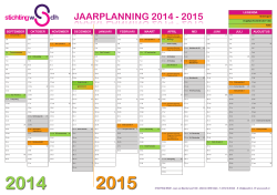 jaarplanning 2014-2015 JSC-STREETSPORT