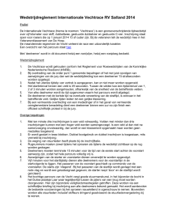 Wedstrijdreglement Internationale Vechtrace RV Salland 2014
