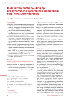 Invloed van mictiehouding op urodynamische