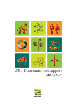 2013 Duurzaamheidsrapport
