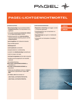 PAGEL®-LICHTGEWICHTMORTEL