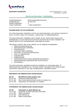 QS Werkvoorbereider installaties