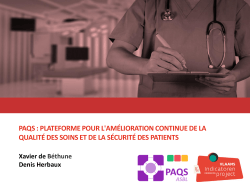 PAQS, een breed platform voor kwaliteit en veiligheid in