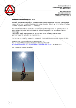 Stichting Windkracht 12 Postadres: Andries Snoekstraat 59 1065 TB