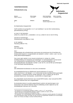 Download hier de orthodontie tarieven per 1 juli 2015