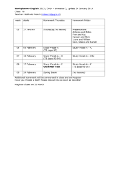 Workplanner English 2013 / 2014 – trimester 2, update 24 January