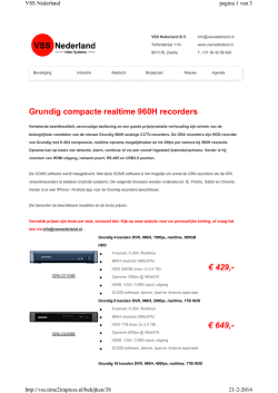 Grundig compacte realtime 960H recorders &euro; 429