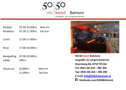 5050 Hotel Belmont algemene info openingstijden