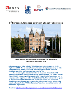 2 European Advanced Course in Clinical Tuberculosis