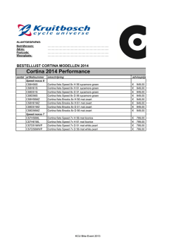 prijslijst cortina 2014 - Fietsen Mega