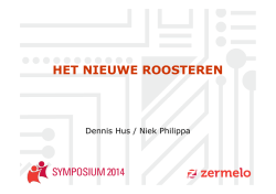 Introductie van het nieuwe roosteren met Zermelo 3: door N