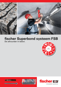 fischer Superbond systeem FSB De allrounder in beton.