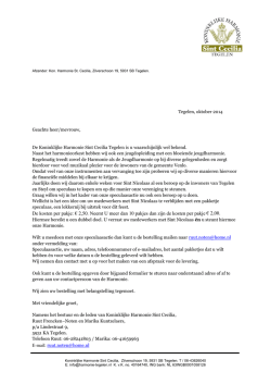 dit formulier - Koninklijke Harmonie St. Cecilia Tegelen