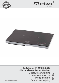 Induktion IK 400 S.B.EK. die moderne Art zu Kochen