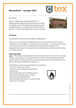 nieuwsbrief voorjaar 2014 NL - c-tex