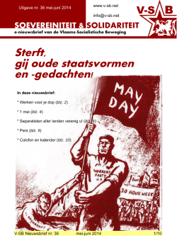 mei/juni 2014 - Vlaams-Socialistische Beweging