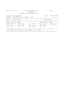 III Sem - Gulbarga university