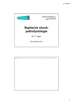 Jans F_Pathofysiologie van (septische) shock_25-11-14