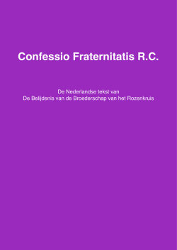 Confessio Fraternitatis RC - Spirituele teksten gebaseerd op
