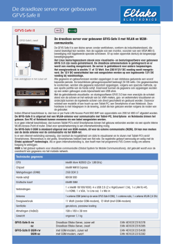 De draadloze server voor gebouwen GFVS-Safe II