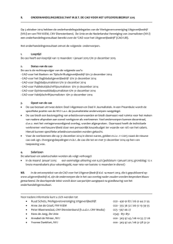 II. ONDERHANDELINGSRESULTAAT M.B.T. DE