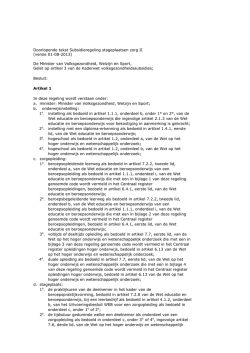 Doorlopende tekst Subsidieregeling stageplaatsen zorg II (versie 01