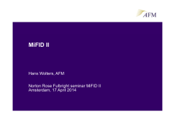 1. Aanleiding MiFID II