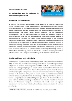 "Discussienotitie HO-tour regio Zuid" PDF document