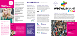 Wegwijsdag Krant 2014 - Aansluitingsnetwerk Voortgezet Onderwijs