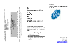 Bijlage 1 - Vlaams Ergotherapeutenverbond VZW