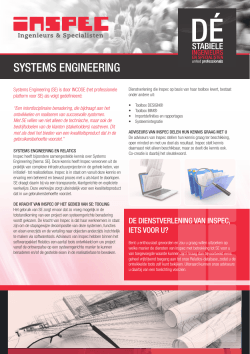 Brochure systems engineering