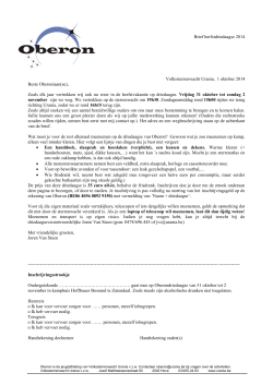 Brief herfstdriedaagse 2014 Volkssterrenwacht Urania, 1 oktober