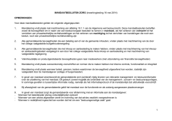 Mandaatbesluiten Zorg 2014