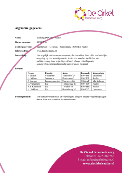 Download algemene gegevens - Stichting De Cirkel Raalte