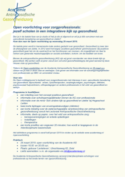 Informatie - Academie Antroposofische Gezondheidszorg